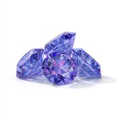 Fototapeta premium Brilliant, purple-blue gemstones cluster
