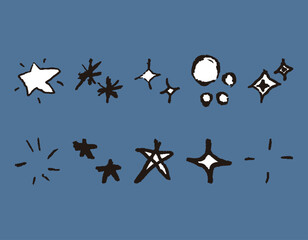 星　素材　セット　キラキラ