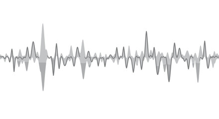 Dynamic soundwave pattern in minimalist grey tones