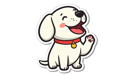 Cartoon dog sticker (1)