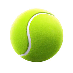 Green Tennis Ball with Glitter Texture on Transparent Background