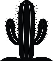 cactus plant silhouette vector illustration