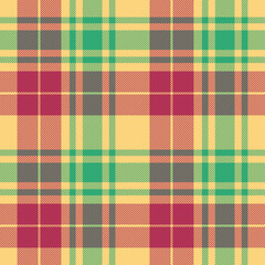 Brown, green and yellow seamless plaid pattern for textile, fabrics, print, wallpaper and backdrop. Traditional tartan vector background.