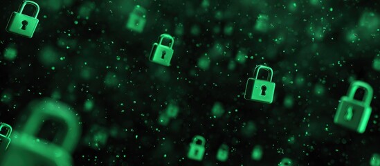 Abstract digital lock graphic