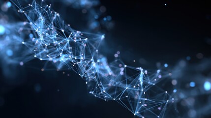 glowing blue network connections