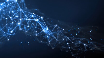 glowing blue network connections abstract