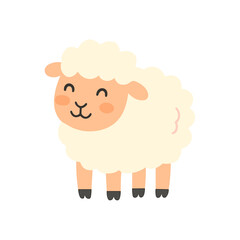 funny sheep cartoon vector illustration