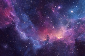 Obraz premium Nebulae in deep space, vibrant colors, swirling clouds of gas and dust, scattered stars