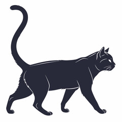 black cat vector illustration