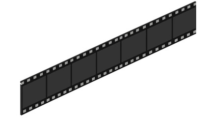 Classic film strip icon in isometric style