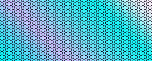 Luminescent Hexagon Grid Background Gradient Honeycomb Pattern Digital Geometric Texture For AI, Digital Exposition, Science Forum, Medical Presentation, Technology Conference. Vector Backdrop