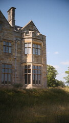 A building scene showcasing building, architecture and sky, captured in film style.