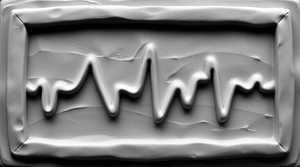 Fototapeta premium Clay Heartbeat Frame Abstract Art.