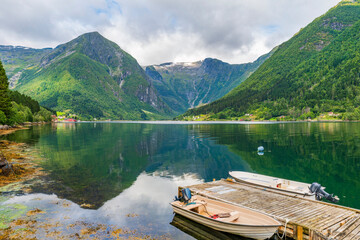 Obraz premium Beautiful landscape of the Sognefjord in Balestrand, Norway