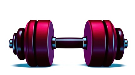 Red Dumbbell Fitness Weightlifting Gym.