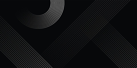 techno abstract background overlap layer on dark space with glowing white lines shape decoration. Modern graphic design element future style concept for banner,