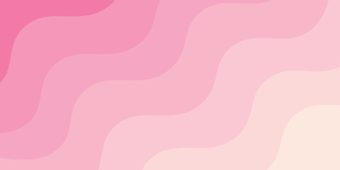 Abstract pink and cream gradient wave simple background. Vector illustration.