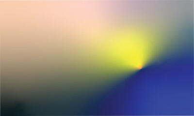 Abstract Light Burst Gradient Background in Yellow, Blue, and Beige | Soft Focus Color Spectrum for Backdrops, Presentations, and Design Elements