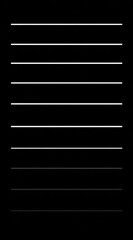 A series of evenly-spaced horizontal lines fade from bright white to dark gray against a black background, creating a minimalist abstract pattern