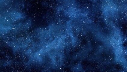 Obraz premium Deep space nebula, densely packed with stars. Dark, rich blues and whites create a vast cosmic scene