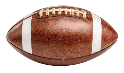 Brown Glitter American Football with White Stripes