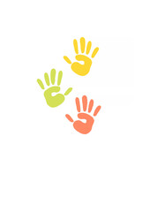 Fototapeta premium Child's Handprints - Colorful Prints.ai