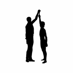 Silhouette of healthcare professional checking patient s arm veins