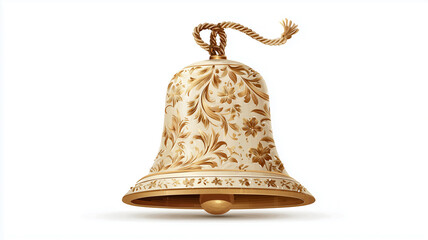 Golden bell with transparent background