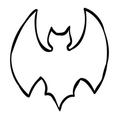 Obraz premium Bat hand drawn icon