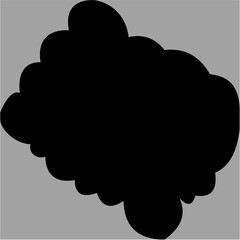 Abstract Cloud Icon on Black Background