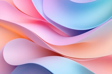 Abstract pastel wave pattern with flowing colorful layers creating soft modern background design