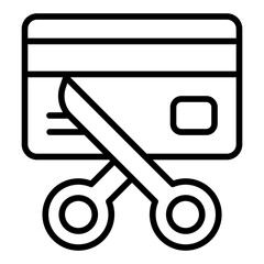 Deduction icon. Tax cut symbol. Payroll reduction and expense deduction collection. Outline Icon