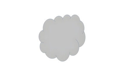 Grey cloud weather icon isolated on white background