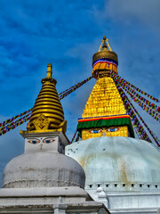 Boudhanath Stupa in Kathmandu Nepal, Famous Buddhist Monument and UNESCO Heritage Site