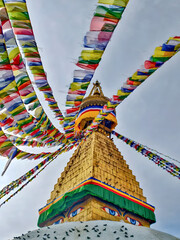 Boudhanath Stupa in Kathmandu Nepal, Famous Buddhist Monument and UNESCO Heritage Site