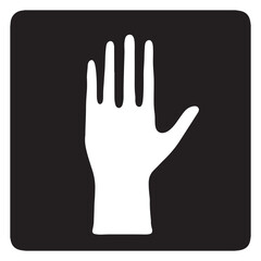 Raised Hand Stop Symbol
