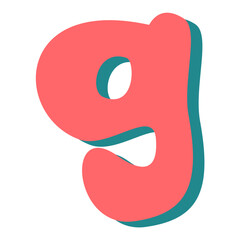 Graphic of the Letter number with Shadow Effect