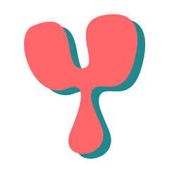 Graphic of the Letter number with Shadow Effect