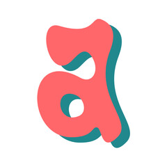 Graphic of the Letter number with Shadow Effect