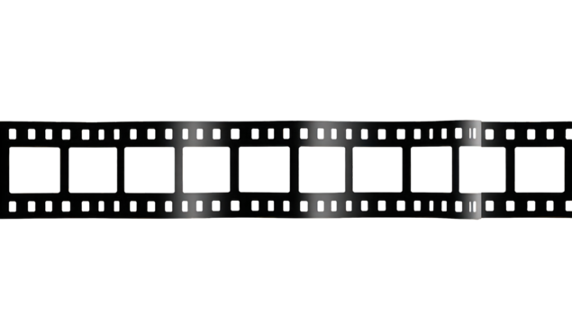 Film Reel on Transparent Background