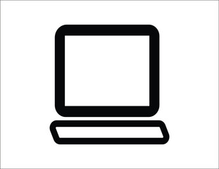 A clean and simple vector icon of a desktop computer. Perfect for modern websites, apps, presentations, and UI UX designs focused on technology and business.