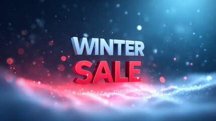 Winter Sale Banners on Snowy Background