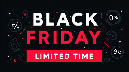 Obraz premium Black Friday Sale Banners with Limited Time Offer
