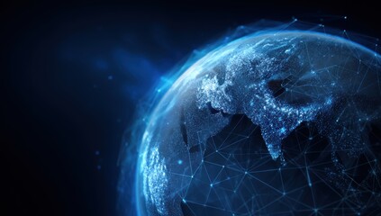 Digital globe, network connections, global