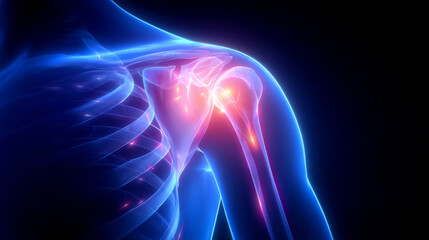 Medical Illustration of Shoulder Joint Pain