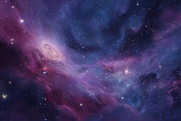 Obraz premium Vast nebula, swirling hues of cosmic dust