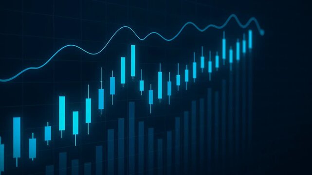 Digital Financial Market Trends Analyzing Global Data, Statistics, and Graphs to Showcase Rising Stock Prices and Market Fluctuations