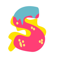 Letter number Candy Font Illustration