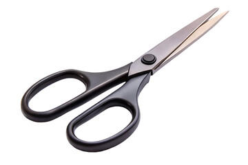  black scissors for creative cutting isolated on white background ,PNG. AI Generated.
