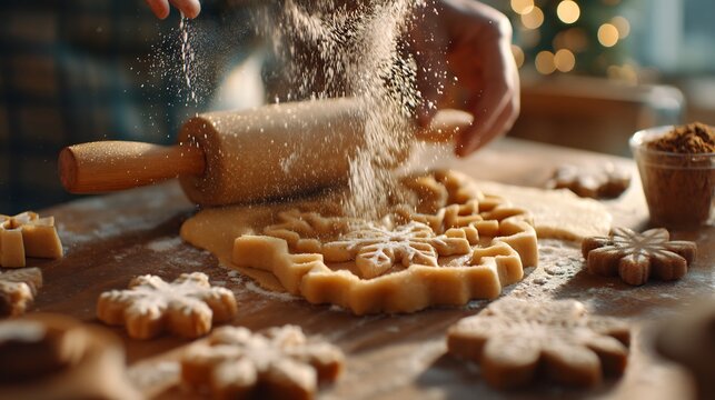 Christmas Baking Gingerbread Cookie Decorating. - Powered by Adobe